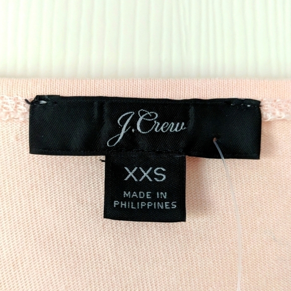 J. Crew Oversized Striped Boatneck Cotton Tunic Top Pink XXS - Picture 4 of 11